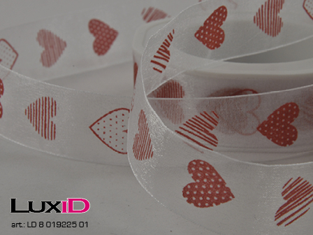 Lovely hearts owe 01 wit 25mm x 25m